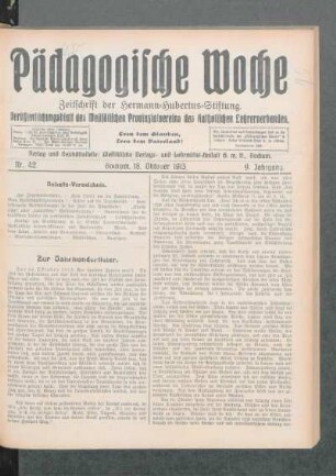 Zur Jahrhundertfeier