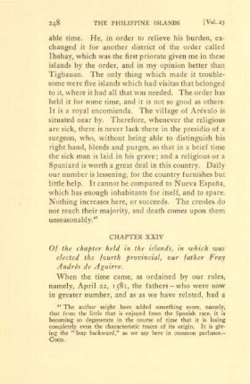 Chapter XXIV. Of the chapter held in the islands, in which was elected the forth provincial, our father Fray Andrés de Aguirre