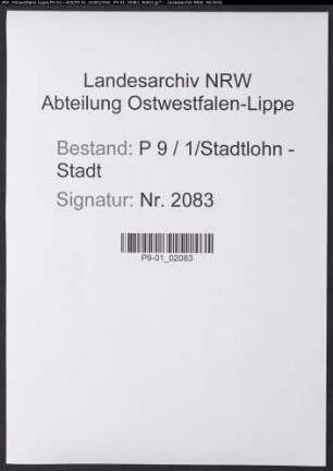 Sterberegister Standesamt Stadtlohn