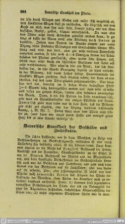 Venerische Krankheit der Beschäler und Zuchtstuten