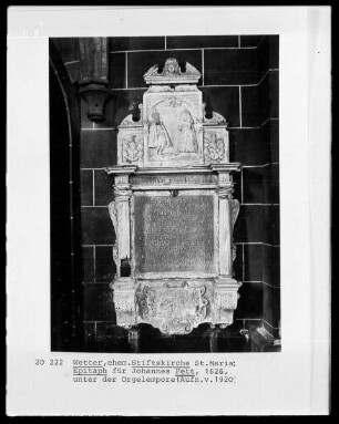 Epitaph für Johannes Fett