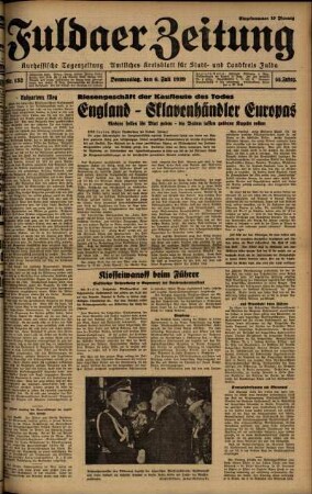 Ausgabe vom Donnerstag, den 06. Juli 1939.