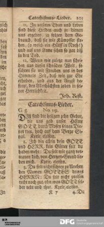 Catechismus-Lieder.
