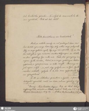 Něšto powšitkowne wo hrodźišćach. [Fragment]