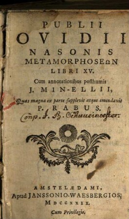 Metamorphoseon libri XV.
