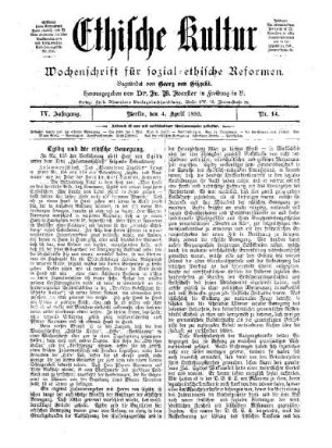 Egidy und die ethische Bewegung