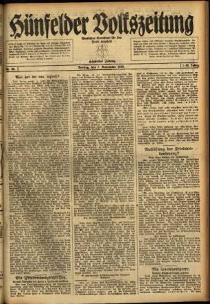 Ausgabe vom Freitag, den 07. November 1919.