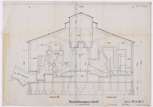 Kesselhausquerschnitt Kesslehaus 3 mit Kesseln 23 und 28