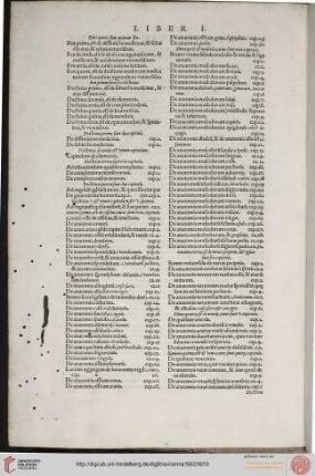 Inhaltsverzeichnis Liber I