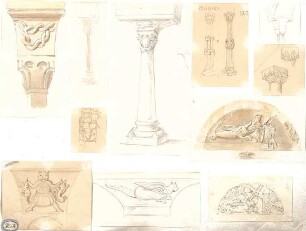 Lange, Ludwig; Lange - Archiv: III.4 Romanik in Deutschland - Säulen (Ansicht, Details)