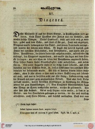 XV. Diogenes