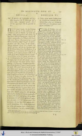 Homiliae in Matthaeum XI - XX.