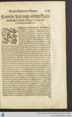 Das Sechst Buch Vitruvii.