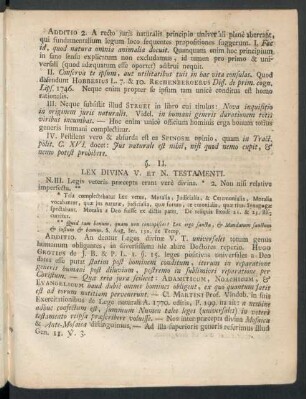 §. II. Lex Divina V. et N. Testamenti