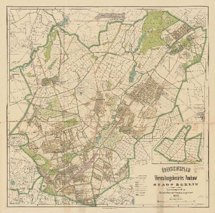 Übersichtsplan des Verwaltungsbezirks Pankow. Stadt Berlin