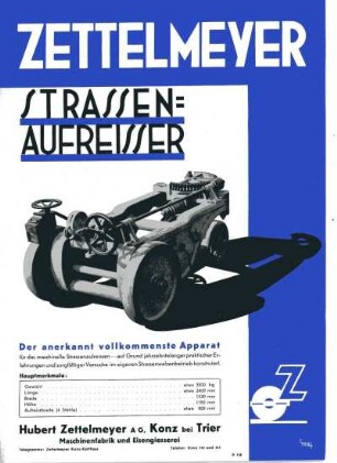 Straßenaufreißer der Firma Zettelmeyer