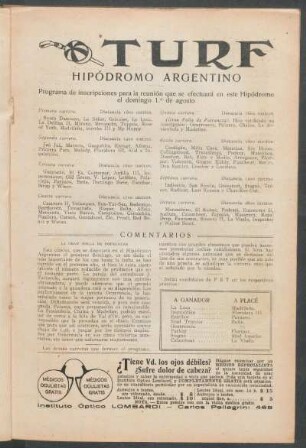Turf - Hipódromo Argentino