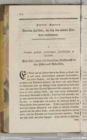 Fünftes Kapitel. Von den Zufällen, die bey den untern Gliedern vorkommen