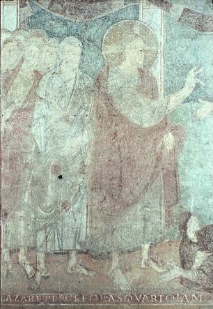 4. Bildfeld von Osten: Die Auferweckung des Lazarus