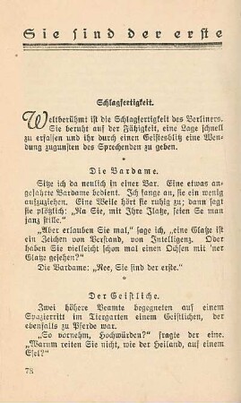 Sie sind der erste