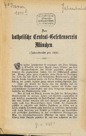 Jahresbericht. 1896