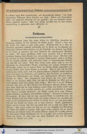 Reichenau. Ein Gedenkblatt.