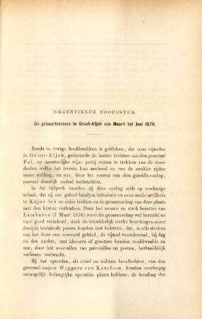 Negentiende hoofdstuk. De gebeurtenissen in Groot-Atjeh van Maart tot Juni 1876