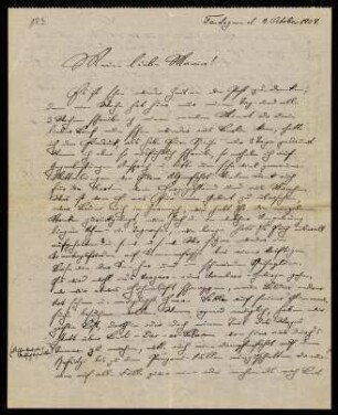 Brief an Mama, 03.10.1909, Tendaguru