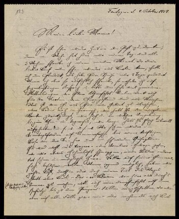 Brief an Mama, 03.10.1909, Tendaguru