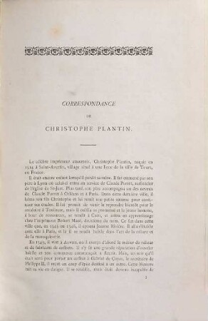 Correspondance : de Christophe Plantin. Publ. par Max Rooses .... 1