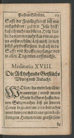 Meditatio XVIII.
