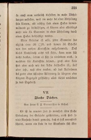 VII. Flache Dächer