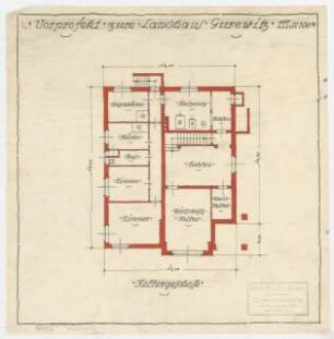 Landhaus Gurewitz, Berlin-Spandau: Vorprojekt Grundriss Kellergeschoss 1:100