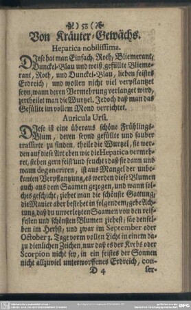 Von Kräuter-Gewächs : Hepatica nobilissima