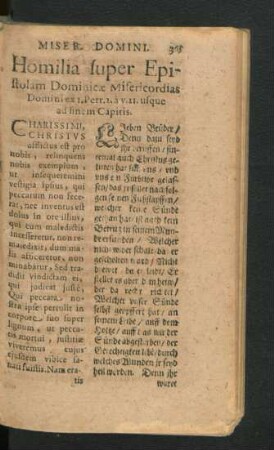 Homilia super Epistolam Dominicae Misericordias Domini