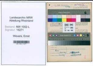 Entnazifizierung Ernst Wevers , geb. 31.05.1905 (Elektriker)