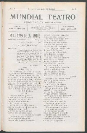 1914000900: En la tumba de una madre : monólogo sentimental en un acto y en verso
