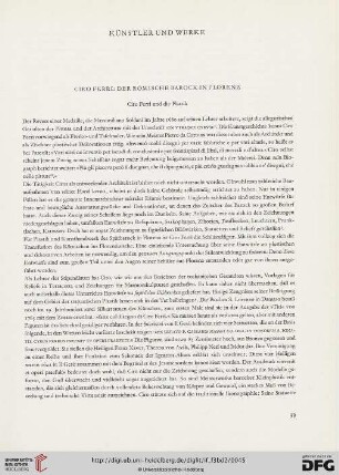 Ciro Ferri: Der Römische Barock in Florenz