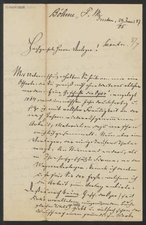Brief an B. Schott's Söhne : 24.06.1887