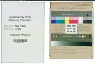 Entnazifizierung Wilhelm Schaefer , geb. 17.04.1899 (Bauunternehmer)