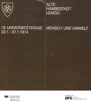 Beilage zum Programm 1. Semester 1974