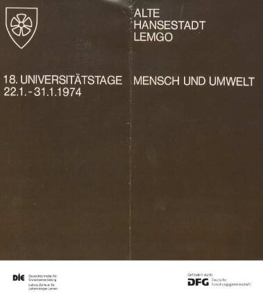 Beilage zum Programm 1. Semester 1974