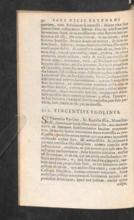 XII. Vincentius Ugolinus.