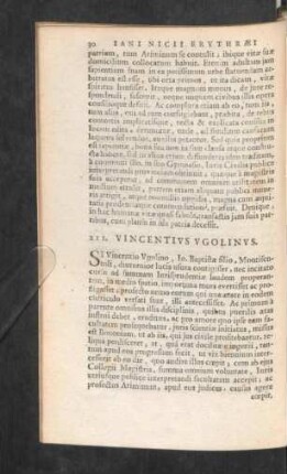 XII. Vincentius Ugolinus.