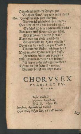 Chorus Ex Pueris Et Puellis.
