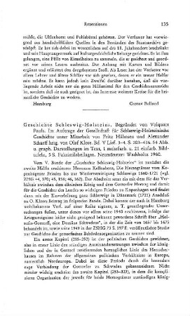 Geschichte Schleswig-Holsteins, begründet von Volquart Pauls, im Auftrage der Gesellschaft für Schleswig-Holsteinische Geschichte unter Mitarbeit von Fritz Hähnsen und Alexander Scharff hrsg. von Olaf Klose, Bd. 5, Lieferung 3 und 4 : Neumünster, Wachholtz, 1960