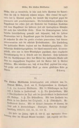143-145 [Rezension] Miller, Konrad, Mappae mundi; 4. - 6. Heft
