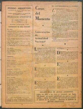 El aniversario de la patria