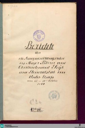 Sammelband zum Elsaß - Cod. Karlsruhe 1724