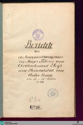 Sammelband zum Elsaß - Cod. Karlsruhe 1724